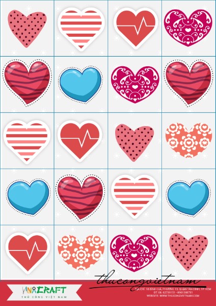 Sticker tim mẫu 5